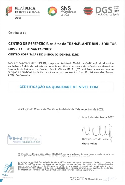 Certificado da Qualidade Nível Bom